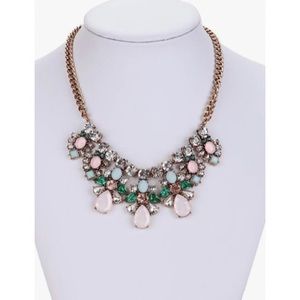 Beaded multi-color statement necklace.
